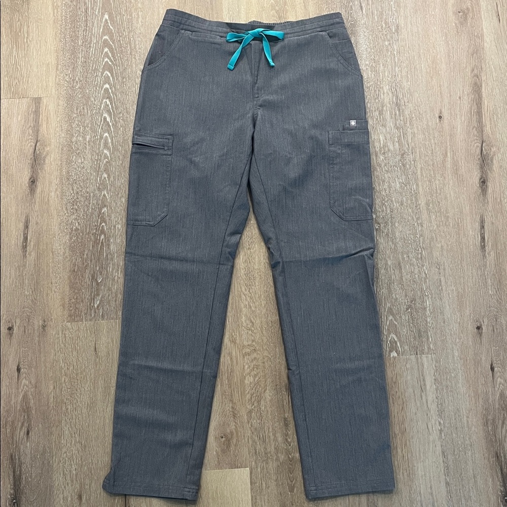 Figs High Waisted Yola Skinny Scrub Pants (Regular/Graphite)